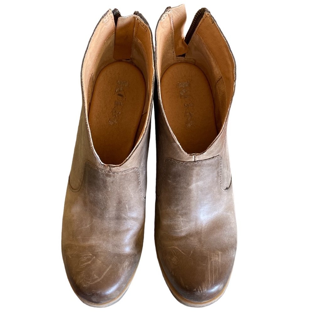 KORKS Womens Gemini Heel Leather Taupe Size 8